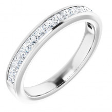 14K White 3/4 CTW Diamond Anniversary Band - 12298160096P