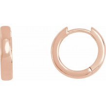 14K Rose 14 mm Hinged Hoop Earrings - 200076000P