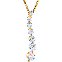 14K Yellow 1/2 CTW Diamond Journey 18 Necklace - 6772460001P