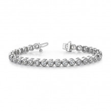 Quality Gold 14k White Gold A Diamond Tennis Bracelet - X2901WA