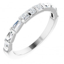 14K White 1/2 CTW Diamond Anniversary Band - 123853600P