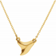 14K Yellow Shark Tooth 16-18 Necklace - 86451102P