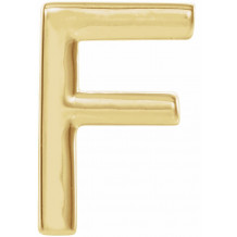 14K Yellow Single Initial F Earring - 86800132P