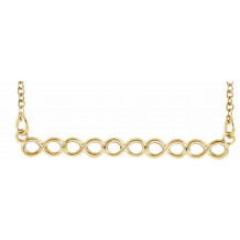 14K Yellow Infinity-Inspired 16-18 Bar Necklace - 86768102P