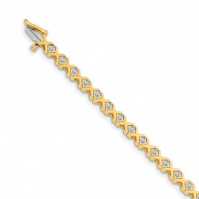 Quality Gold 14k Yellow Gold VS Diamond Tennis Bracelet - X721VS