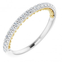 14K White & Yellow 1/5 CTW Diamond Anniversary Band - 122944601P