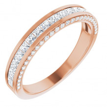 14K Rose 3/4 CTW Diamond Anniversary Band - 123940602P