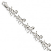 Quality Gold Sterling Silver Horses Bracelet - QA5-7