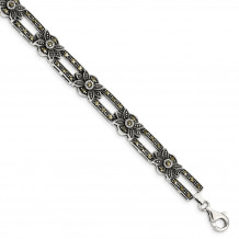 Quality Gold Sterling Silver Marcasite Bracelet - QH1038-7.5
