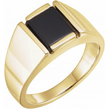 14K Yellow Onyx Bezel-Set Ring - 60691209270P