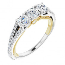 14K White & Yellow 1 CTW Diamond Anniversary Band - 1232156033P