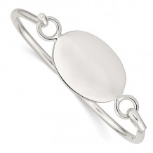 Quality Gold Sterling Silver Fancy Slip-on Bangle Bracelet - QB6