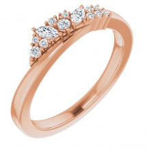 14K Rose 1/5 CTW Diamond Scattered Ring - 124133602P