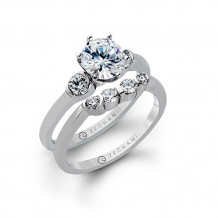 Zeghani 14k White Gold Diamond Engagement Ring