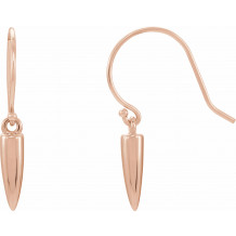 14K Rose Geometric Dangle Earrings - 86636602P