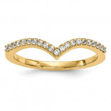 Quality Gold 14k Yellow Gold Diamond V Ring - Y13740A