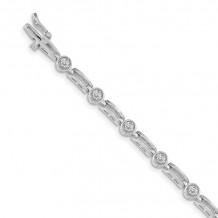 Quality Gold 14k White Gold AAA Diamond Tennis Bracelet - X788WAAA