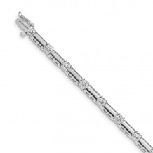 Quality Gold 14k White Gold A Diamond Tennis Bracelet - X763WA