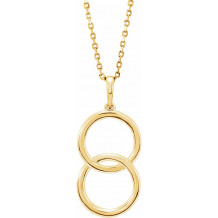14K Yellow Interlocking Circle 18 Necklace - 86594601P