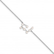 Quality Gold Sterling Silver Rhod-plat 7 2-3mm FWC Pearl Taurus Bracelet - QG5094-7