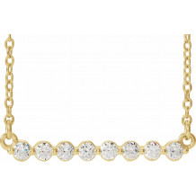 14K Yellow 1/4 CTW Diamond Bar 18 Necklace - 86887616P