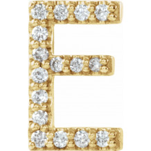 14K Yellow .06 CTW Diamond Single Initial E Earring - 867976021P