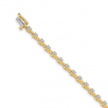 Quality Gold 14k Yellow Gold A Diamond Tennis Bracelet - X636A
