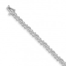 Quality Gold 14k White Gold AA Diamond Tennis Bracelet - X817WAA