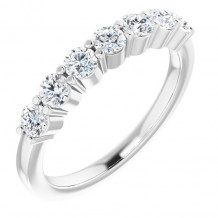 14K White 5/8 CTW Diamond Anniversary Band - 12284460005P