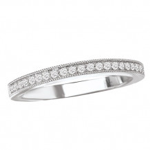 La Vie 14k White Gold Diamond Wedding Band