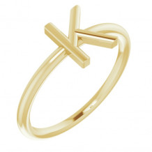 14K Yellow Initial K Ring - 51895162P