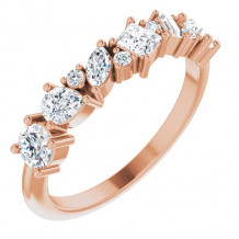 14K Rose 7/8 CTW Diamond Anniversary Band - 124090602P