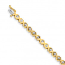 Quality Gold 14k Yellow Gold 2.9mm Diamond Tennis Bracelet - X722