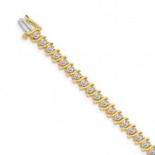 Quality Gold 14k Yellow Gold AA Diamond Tennis Bracelet - X705AA