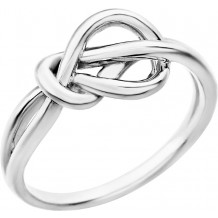 14K White Knot Design Ring - 861781000P