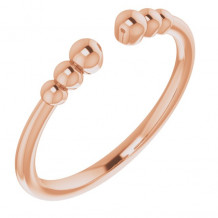 14K Rose Beaded Ring - 51676103P