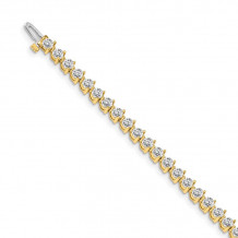 Quality Gold 14k Yellow Gold AAA Diamond Tennis Bracelet - X2841AAA