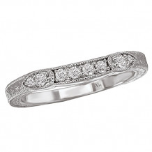 14k White Gold Diamond Wedding Band