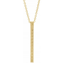 14K Yellow Sculptural-Inspired Bar 16-18 Necklace - 86973202P