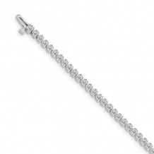 Quality Gold 14k White Gold AA Diamond Tennis Bracelet - X2837WAA