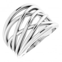 Platinum Criss-Cross Ring - 51884104P