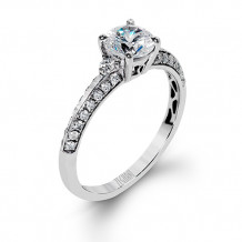 Zeghani 14k White Gold Diamond Engagement Ring