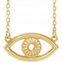 14K Yellow Evil Eye 18 Necklace - 86833606P