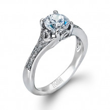 Zeghani 14k White Gold Diamond Engagement Ring