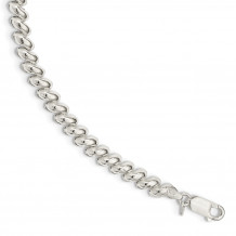 Quality Gold Sterling Silver 6.25mm Polished San Marco 7.5in Bracelet - QG4932-7.5