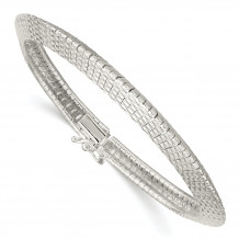 Quality Gold Sterling Silver 5.5mm Textured Knife-edge 7.5in Bracelet - QG4944-7.5