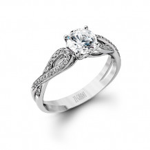 Zeghani 14k White Gold Diamond Engagement Ring