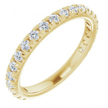 14K Yellow 5/8 CTW Diamond French-Set Anniversary Band - 123223601P