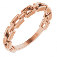 14K Rose Chain Link Ring - 52078101P