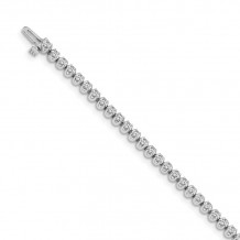 Quality Gold 14k White Gold Diamond Tennis Bracelet - X10004WAAA